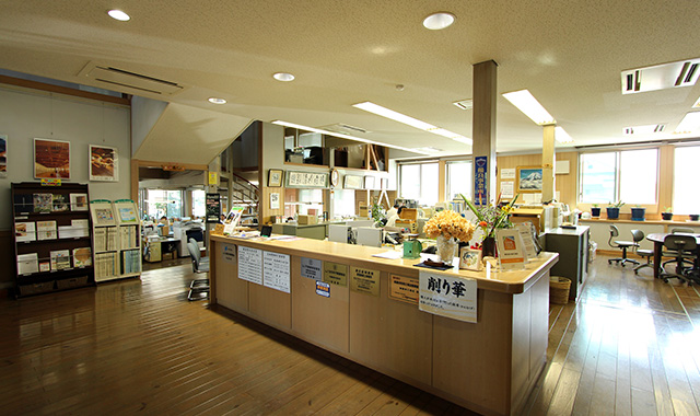 入り口カウンターからの風景