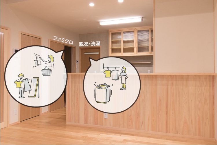 コンパクトな家事動線・生活動線
